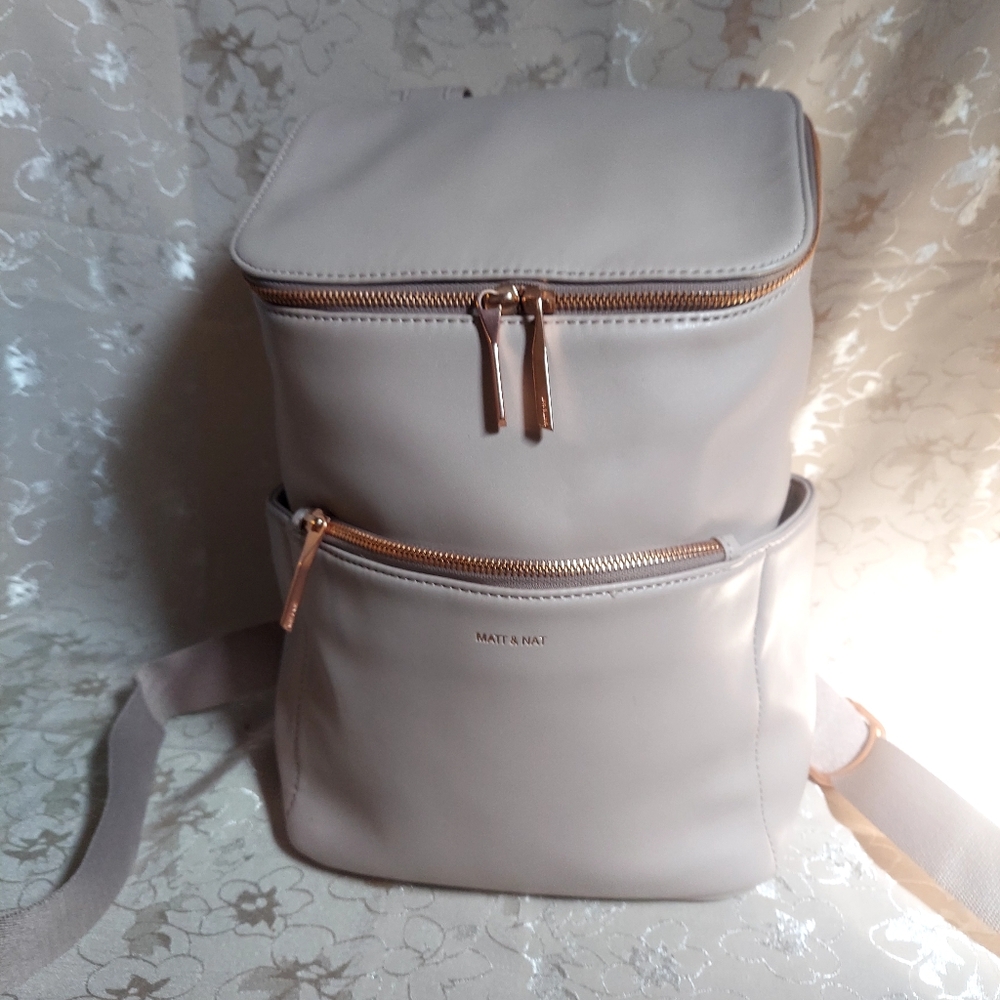 Matt & Nat Brave Vegan Backpack Fog/rose Gold